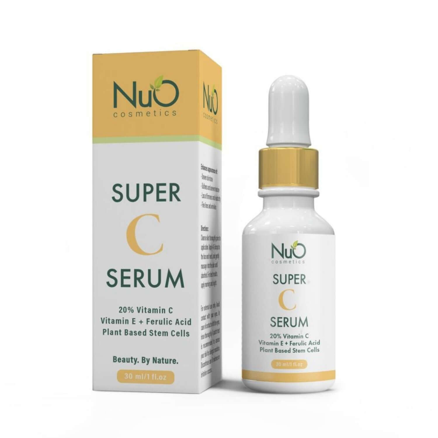 Super C Serum- 20% Stable Vitamin C + Ferrulic Acid + Vitamin E | Powerful C Solution-NuOrganic Cosmetics