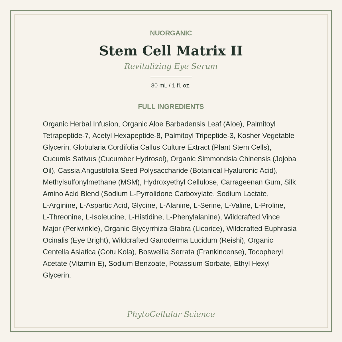Stem Cell Matrix II | Revitalizing Eye Serum