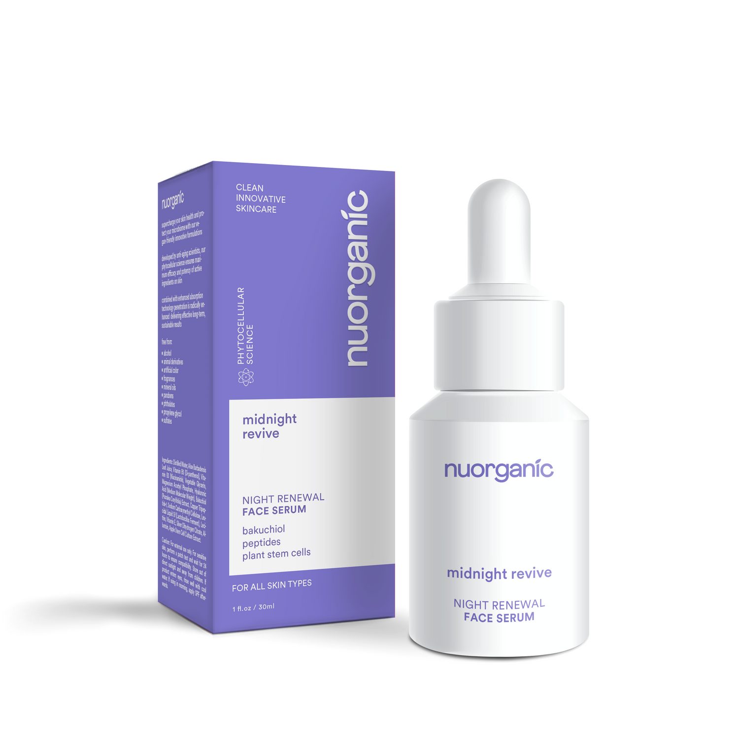 Midnight Revive - Bakuchiol Serum – Nuorganic Cosmetics