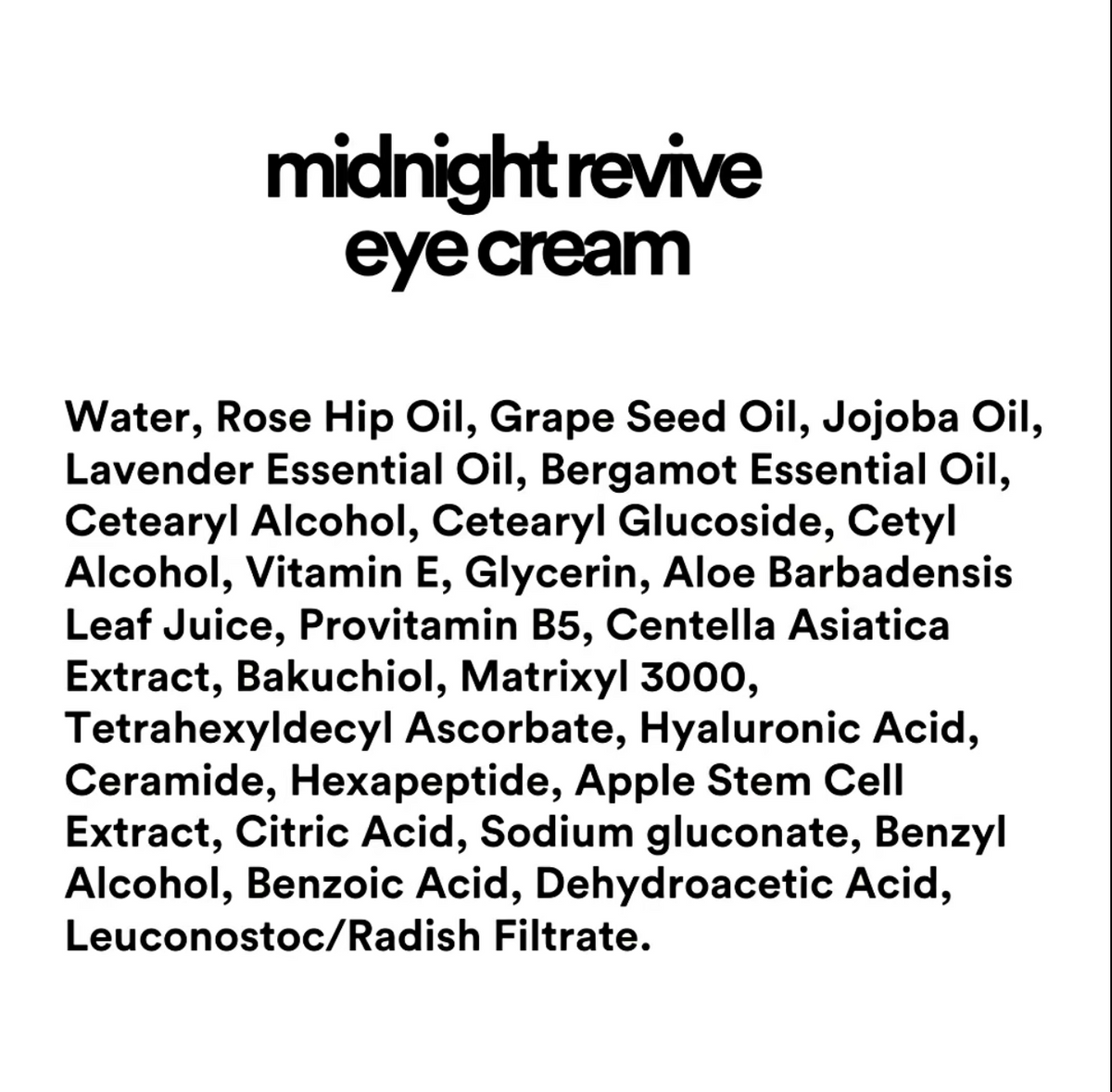 Midnight Revive - Night Renewal Bakuchiol Eye Cream