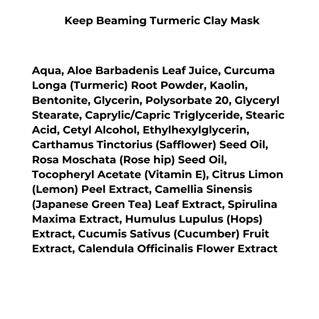 Keep Beaming Turmeric Mask